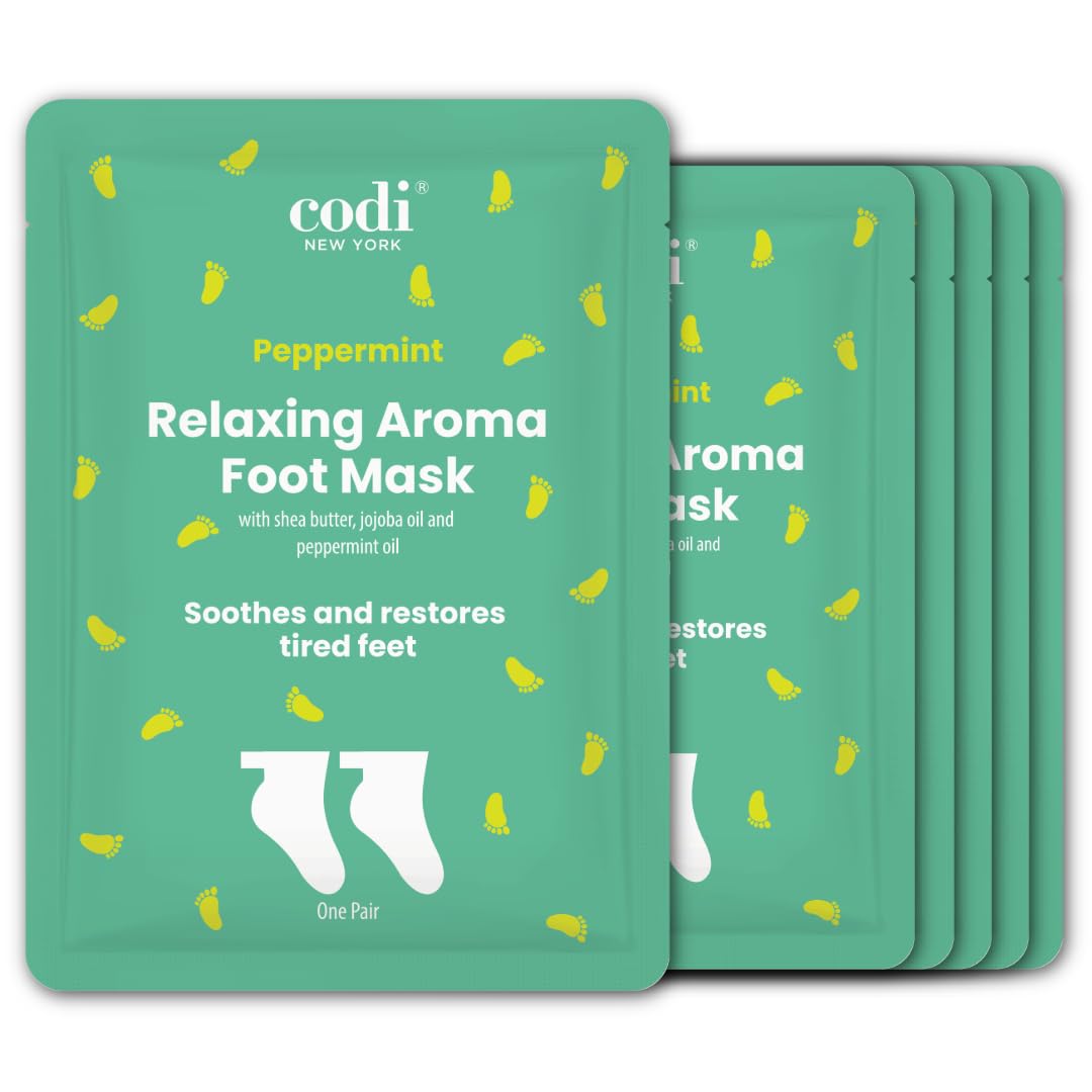Codi New York Relaxing Aroma Foot Mask front view for at-home spa use