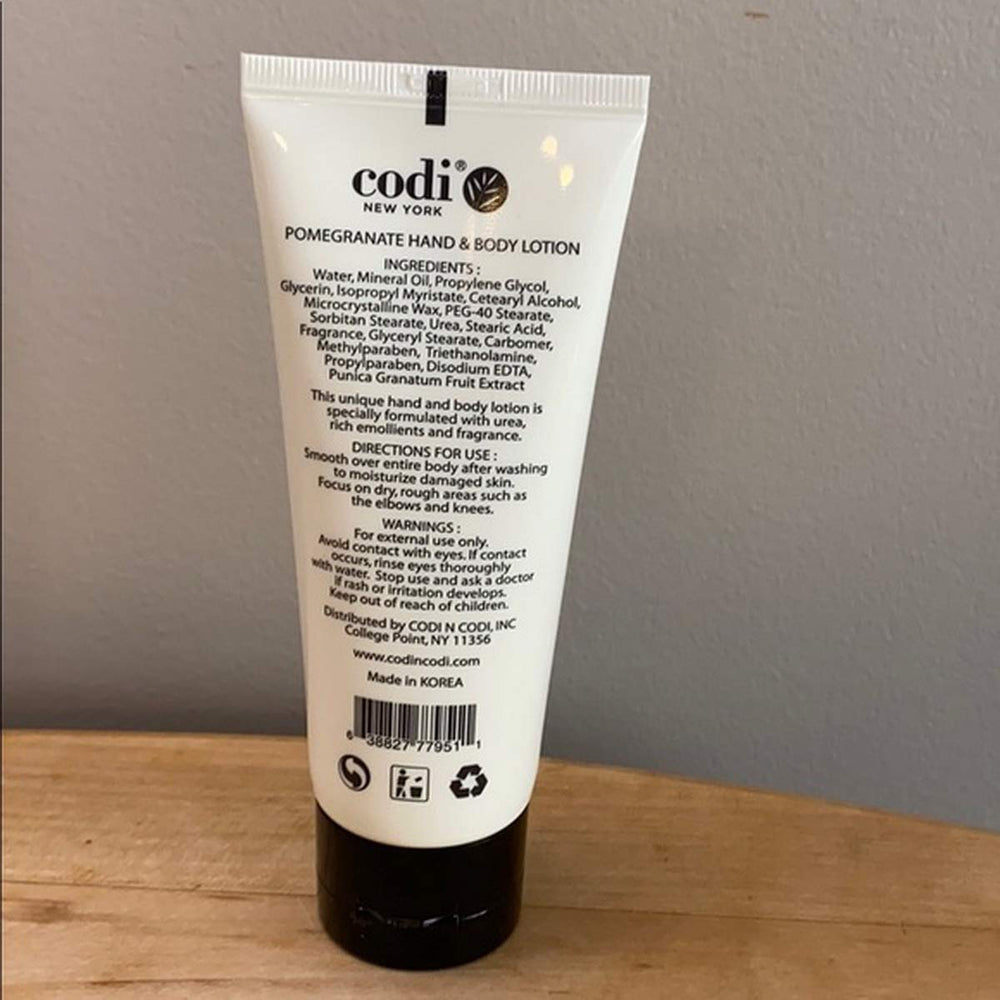  CODi Pomegranate Lotion demonstrating fast absorption on skin