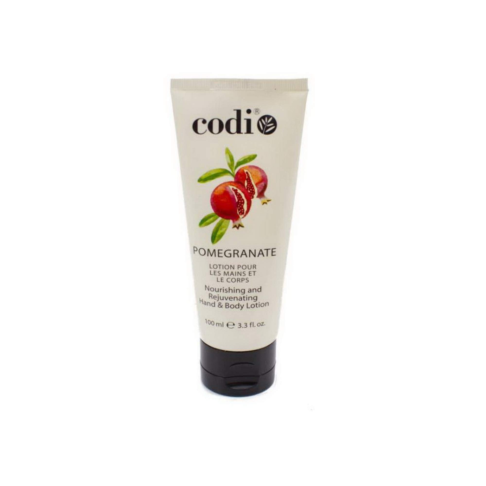 Close-up of CODi Pomegranate Lotion scent highlighting balanced aroma