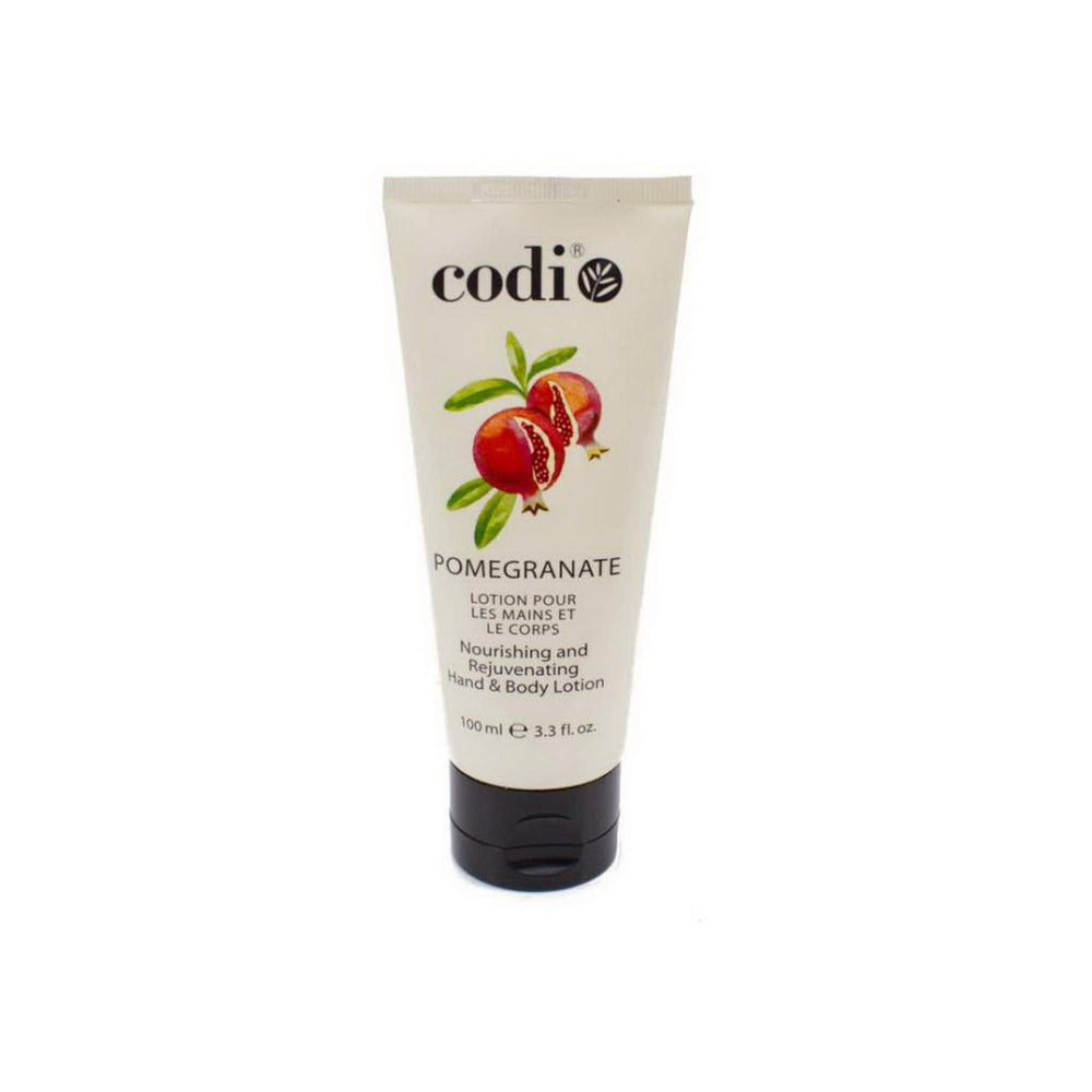 Close-up of CODi Pomegranate Lotion scent highlighting balanced aroma