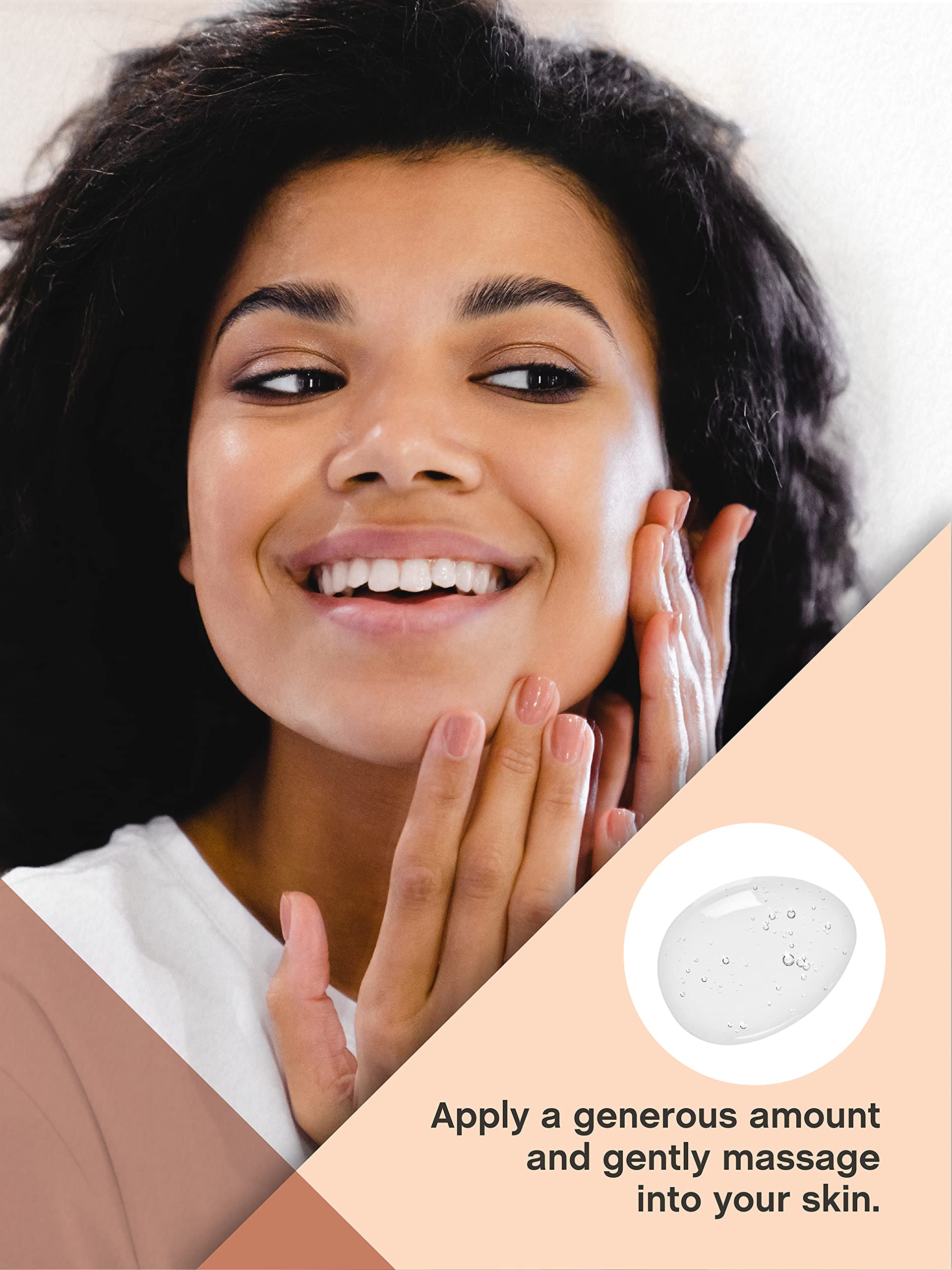 Coera serum applied on hand demonstrates quick absorption and hydration