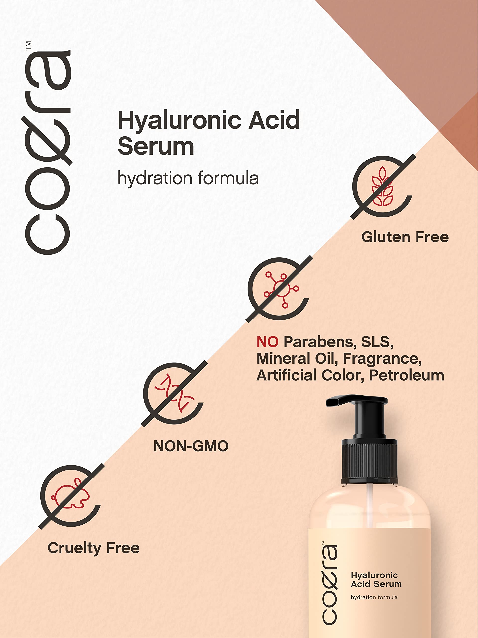 Coera serum ingredients close-up highlights clean formula