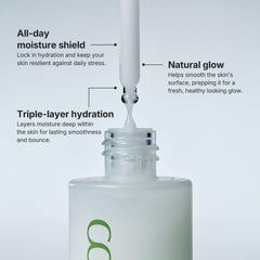 Coeternal Algae11 hydration blend closeup emphasizes sea moisture and elasticity support