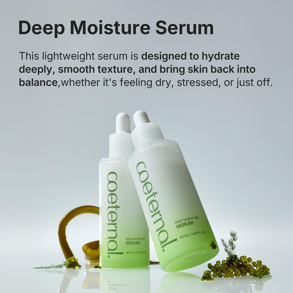 Coeternal Deep Moisture Serum texture closeup reveals silky absorption