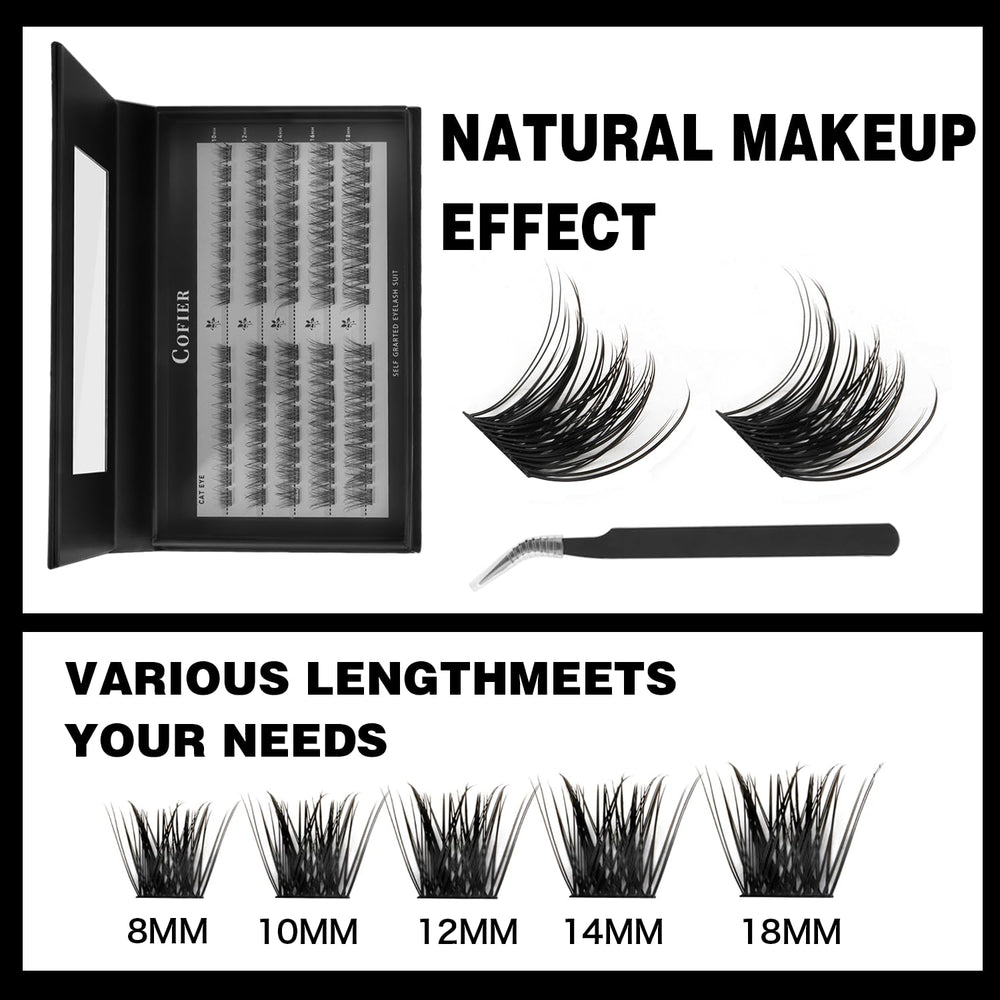 Cofier lash tweezers ready for precise cluster placement.