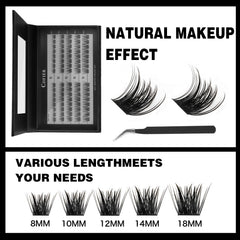 Cofier lash tweezers ready for precise cluster placement.