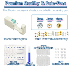 COLAYERIST disposable ear piercing gun closeup highlights hygienic, single-use design for clean use.
