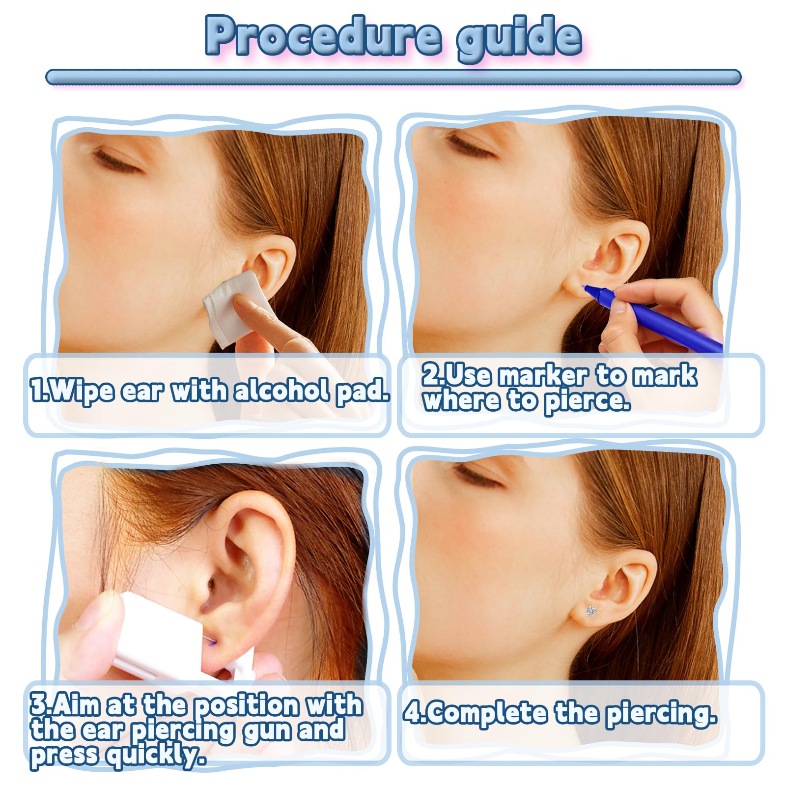 COLAYERIST preloaded 5mm CZ studs silver closeup shows stylish, hypoallergenic options for quick wear.