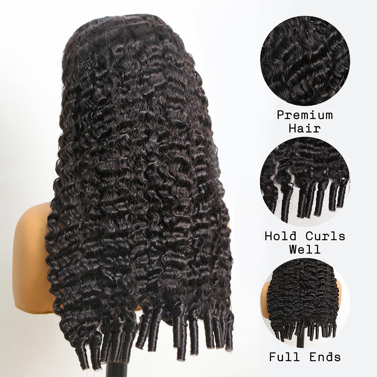 Coliki Burmese curly wig with 5x5 closure and pre-plucked hairline for easy styling.