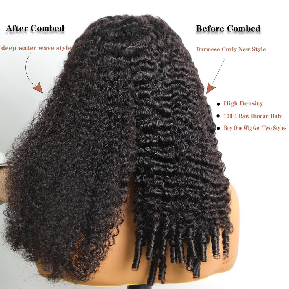 Coliki daily-wear Burmese curly wig offering a versatile, no-glue styling option.
