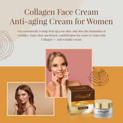 Collagen anti-aging day cream application demonstrates easy daily hydration and quick absorption