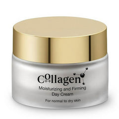 Collagen anti-aging day cream bottle showcasing premium hydration for firmer skin