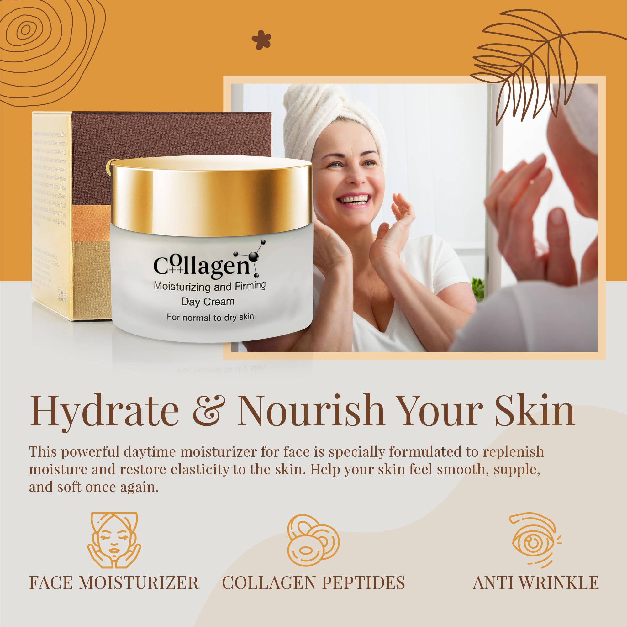 Collagen daily moisturizer glow visual hints at a luxurious self-care routine