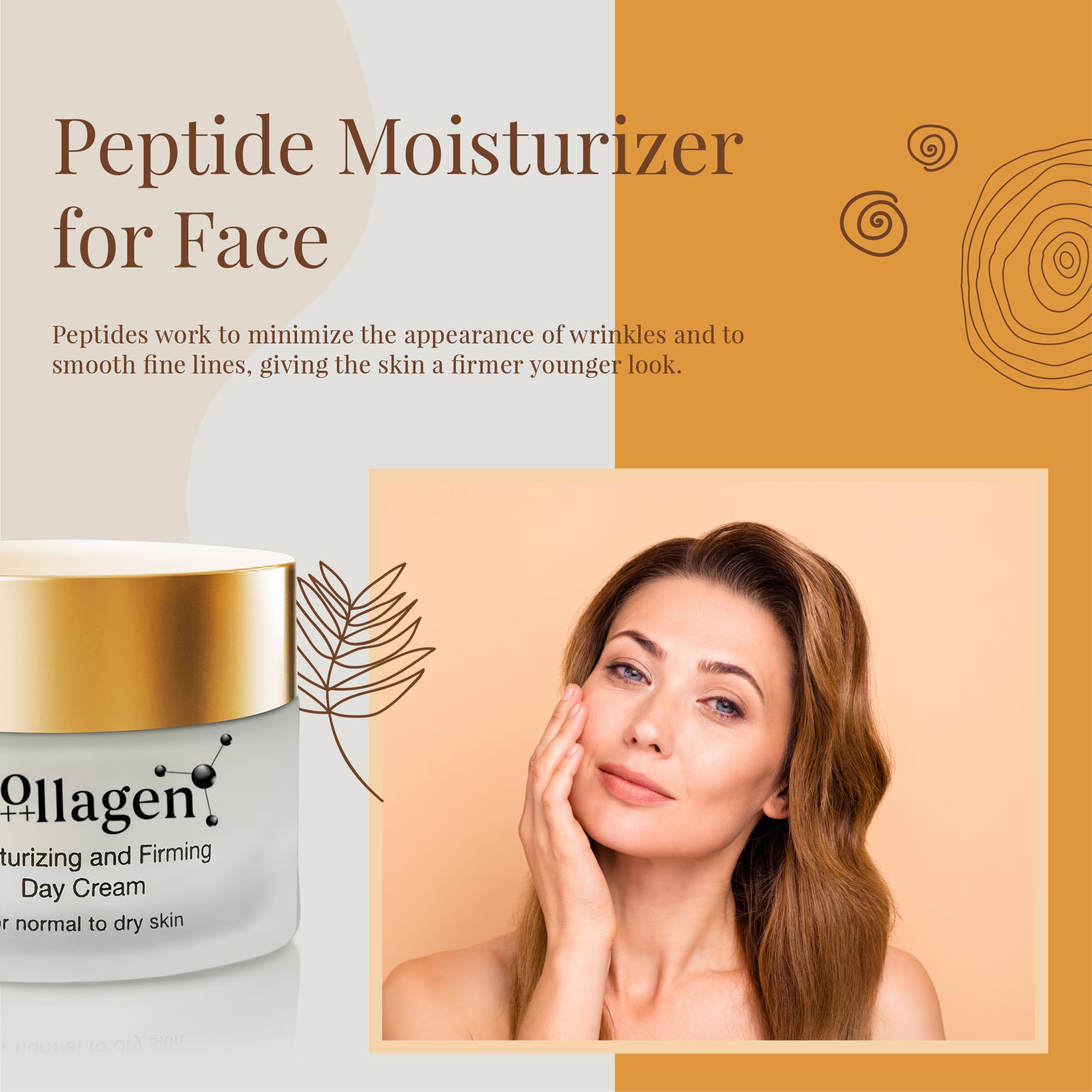 Collagen face cream texture closeup reveals a smooth, non-greasy finish for normal to dry skin