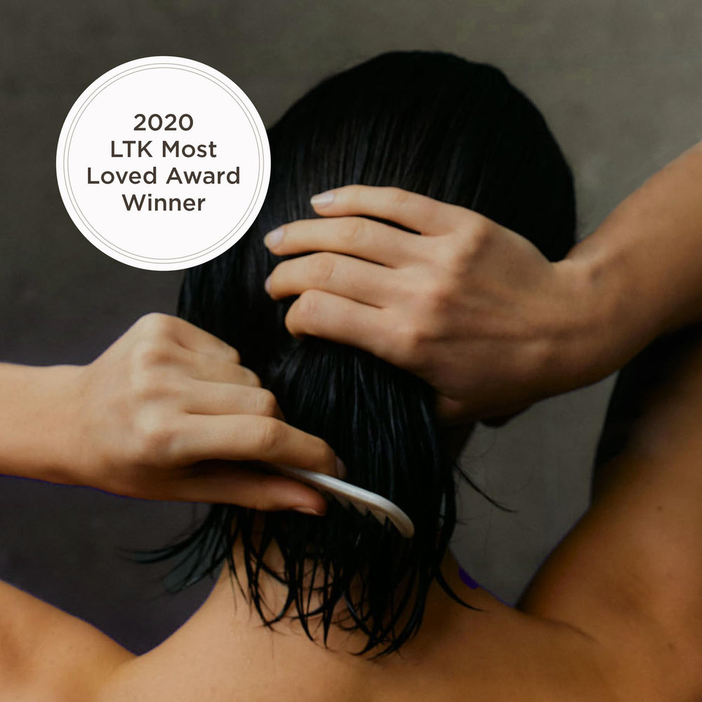 Post-treatment hair with enhanced shine and vitality.