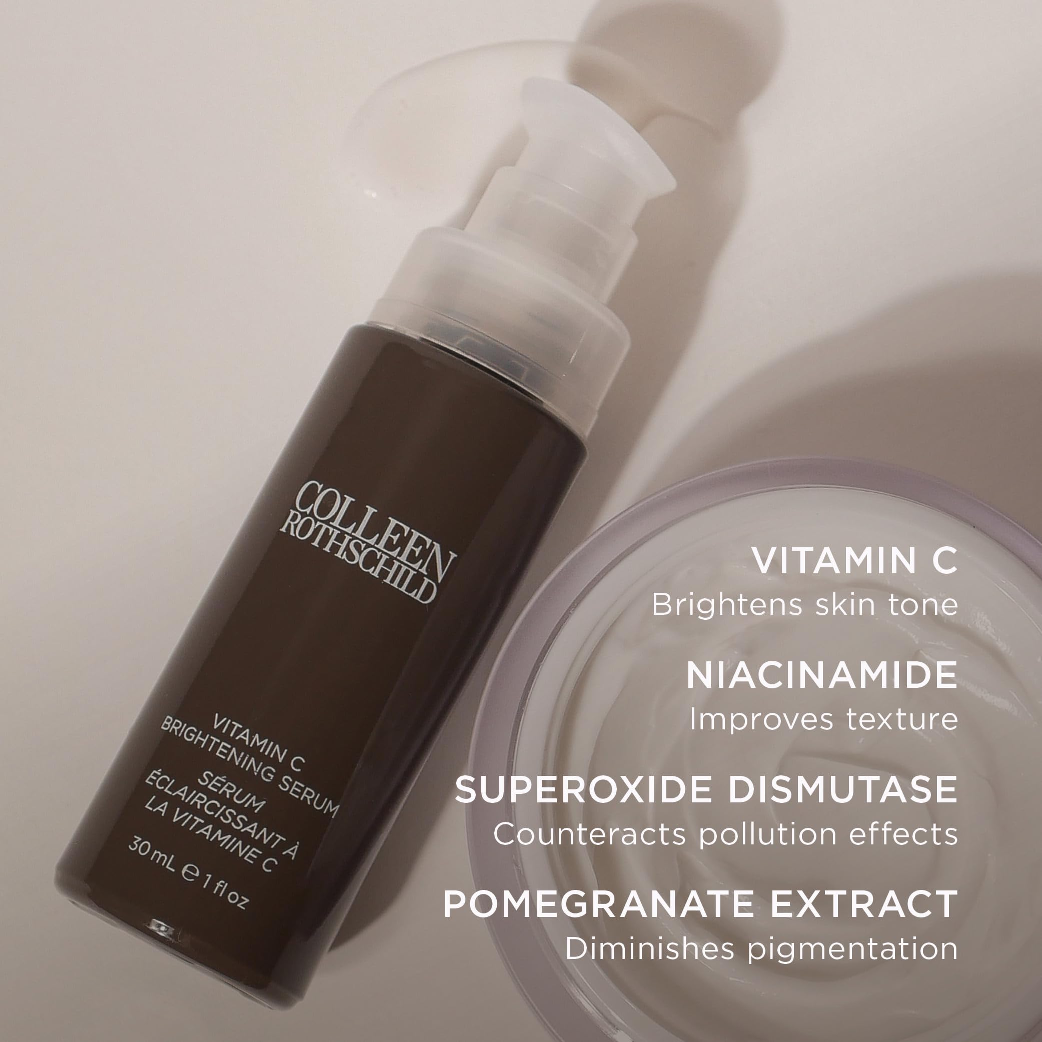 COLLEEN ROTHSCHILD serum glow on cheek after use for radiant skin