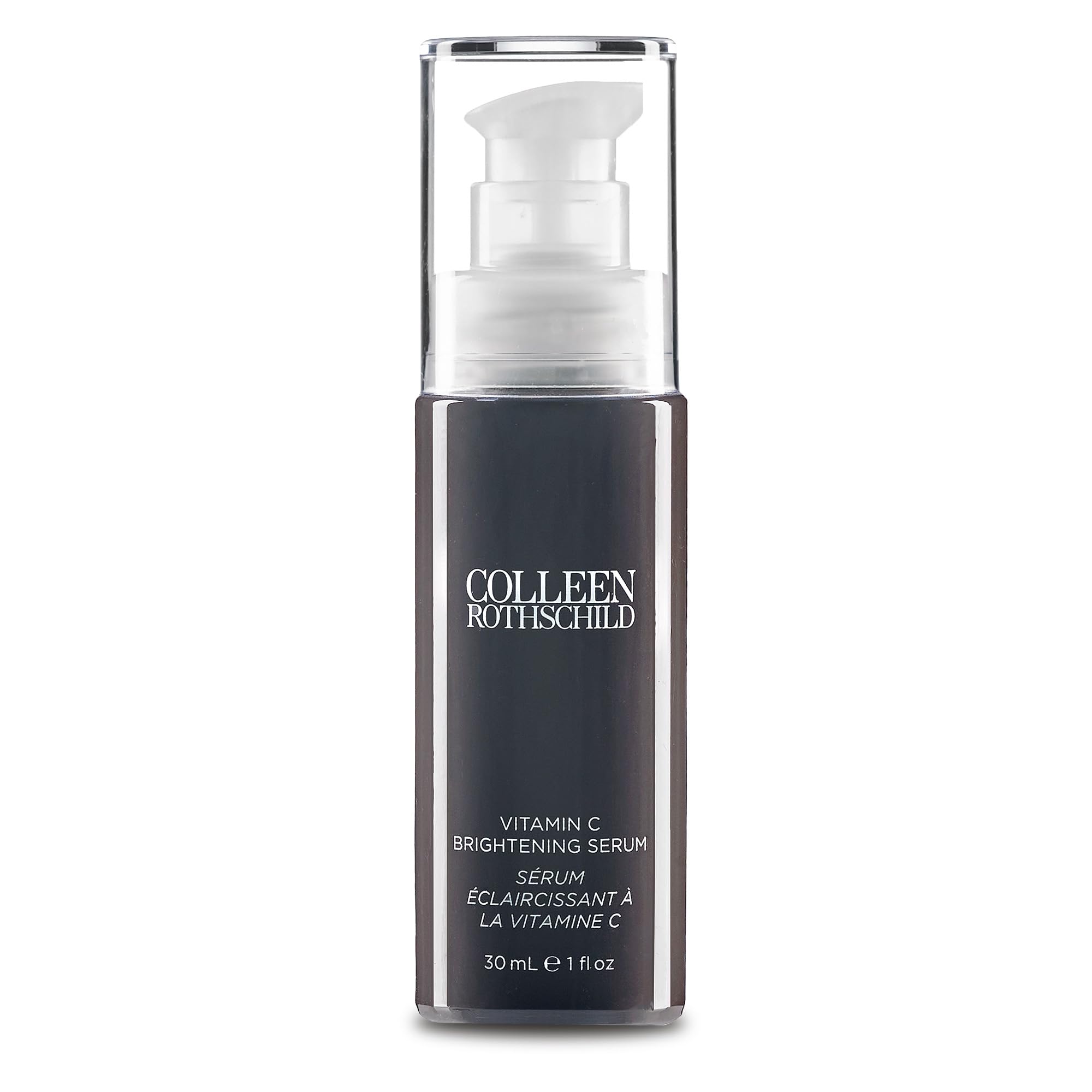 COLLEEN ROTHSCHILD vitamin c serum pump bottle showing brightening action