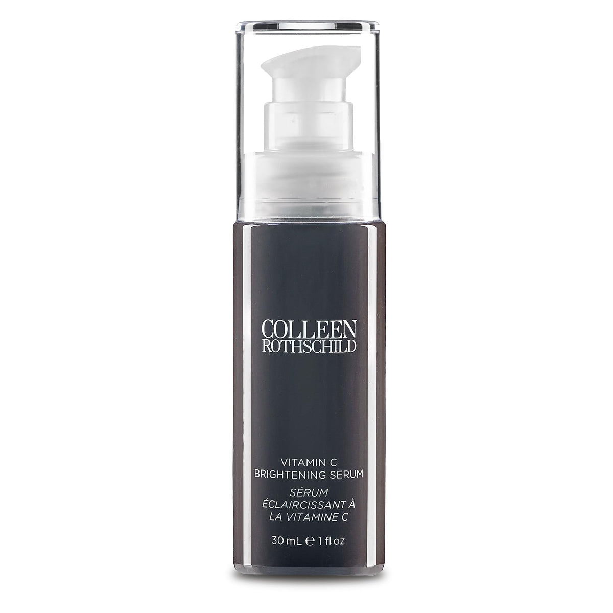 COLLEEN ROTHSCHILD vitamin c serum pump bottle showing brightening action