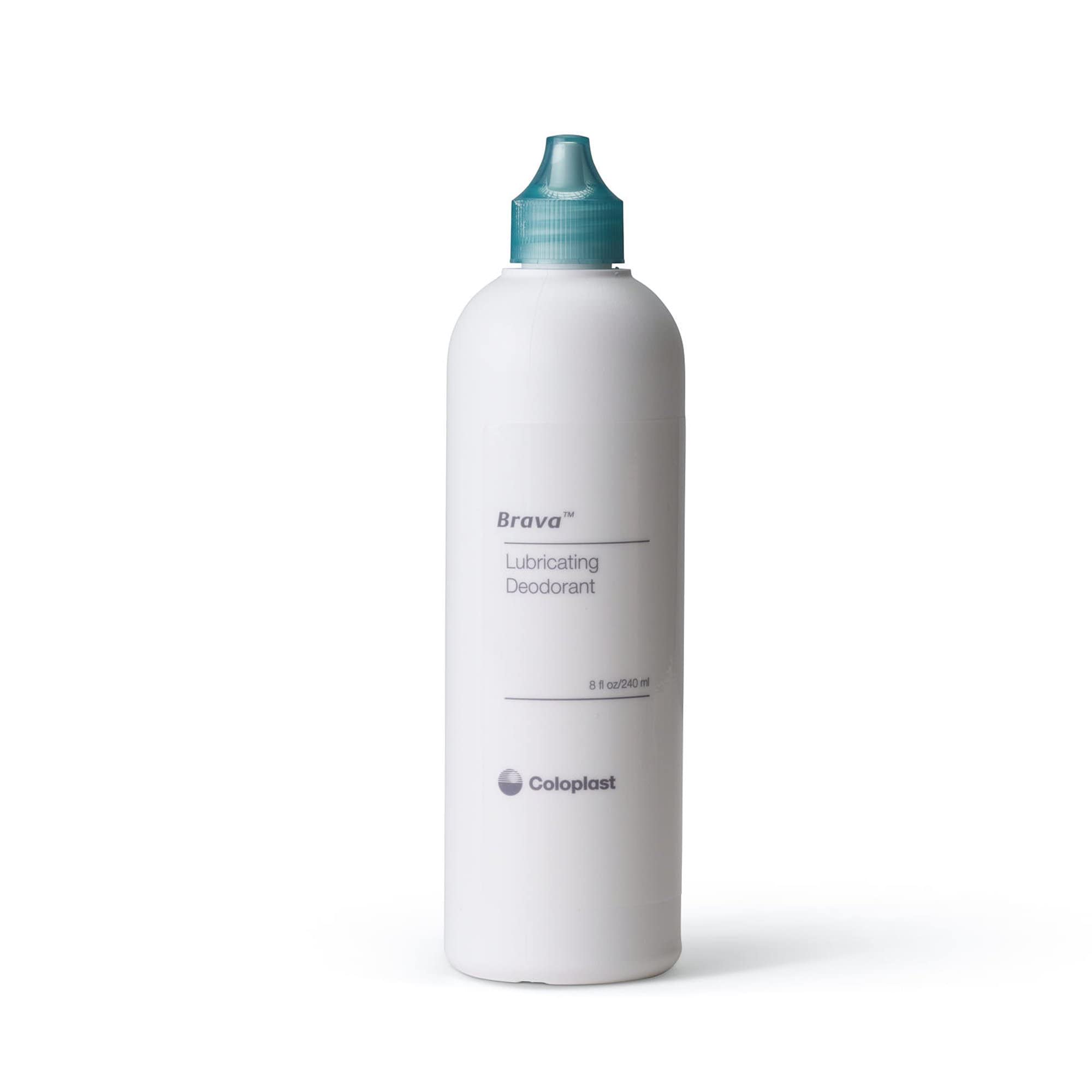 Close-up of pump top showing easy-to-dispense lubricating formula for odor management.