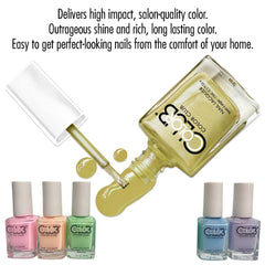 Color Club pastel coral pink polish bottle offering warm tones for nails