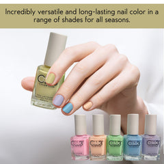 Color Club pastel neon yellow polish bottle highlighting bright nail art options