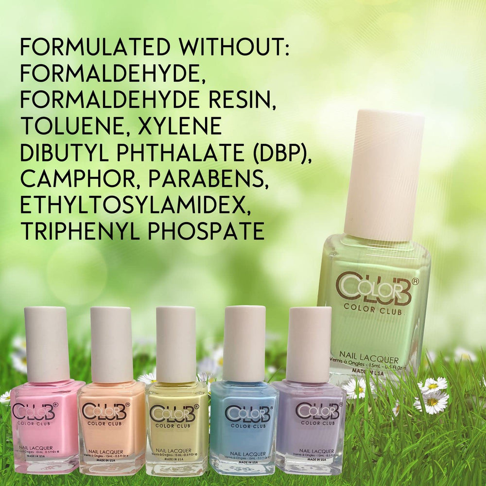 Color Club pastel purple polish bottle ideal for soft, elegant manicures