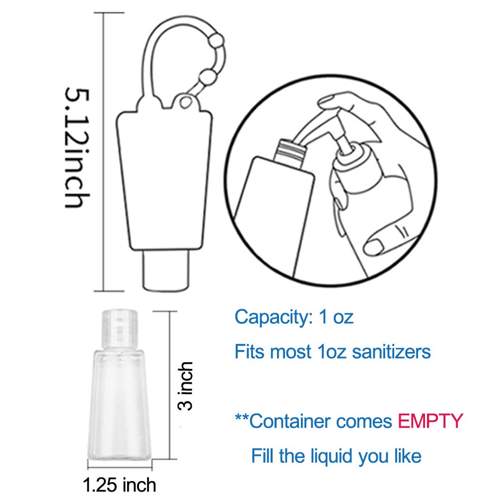 Color Land portable travel bottles, pocket-friendly size fits backpacks.