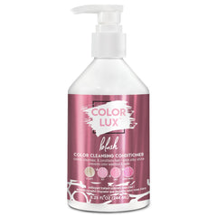 Color Lux Blush bottle pour demonstrates easy color deposit for vibrant, subtle hues.