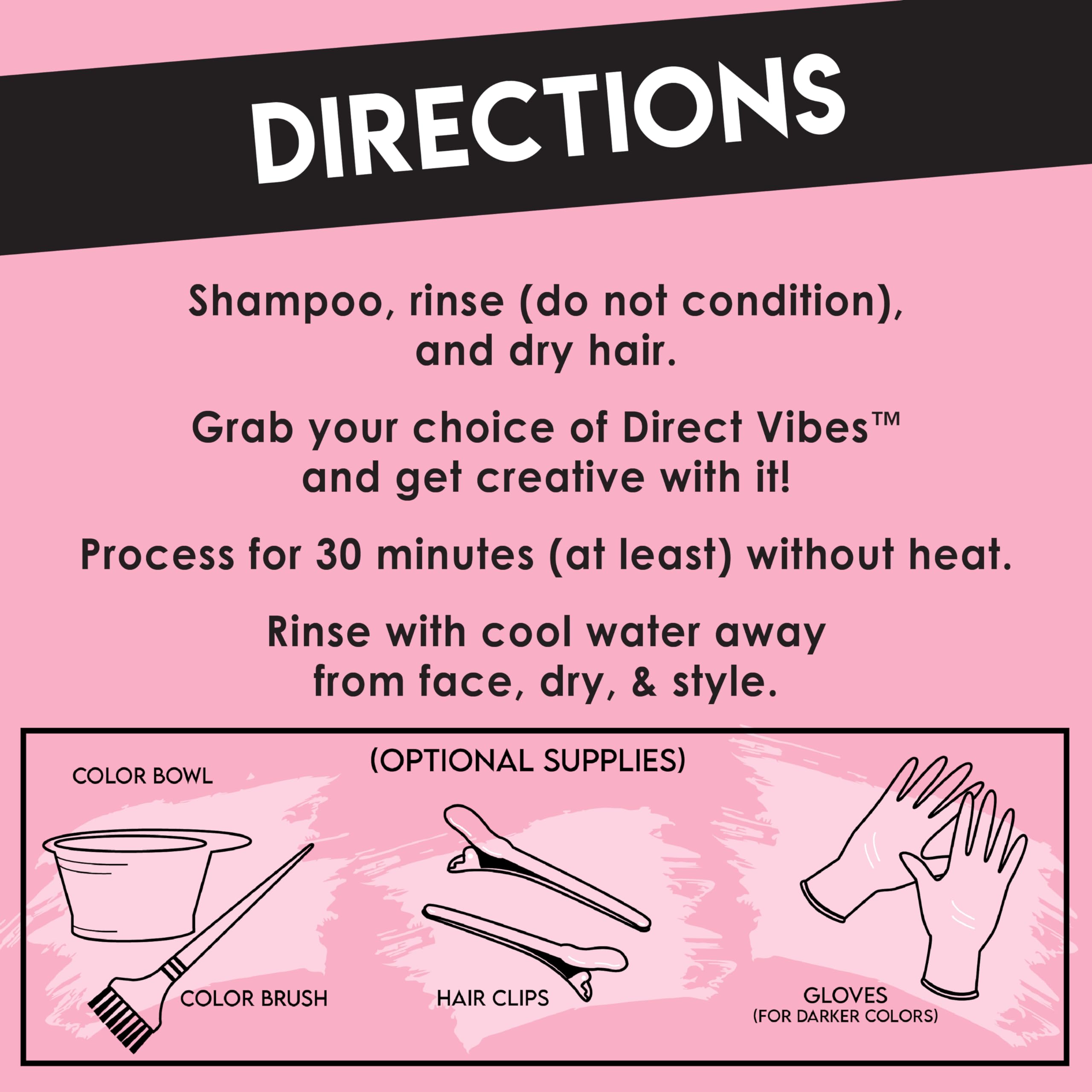 Color Lux Direct Vibes Copper mixture in conditioner base yields smooth finish.