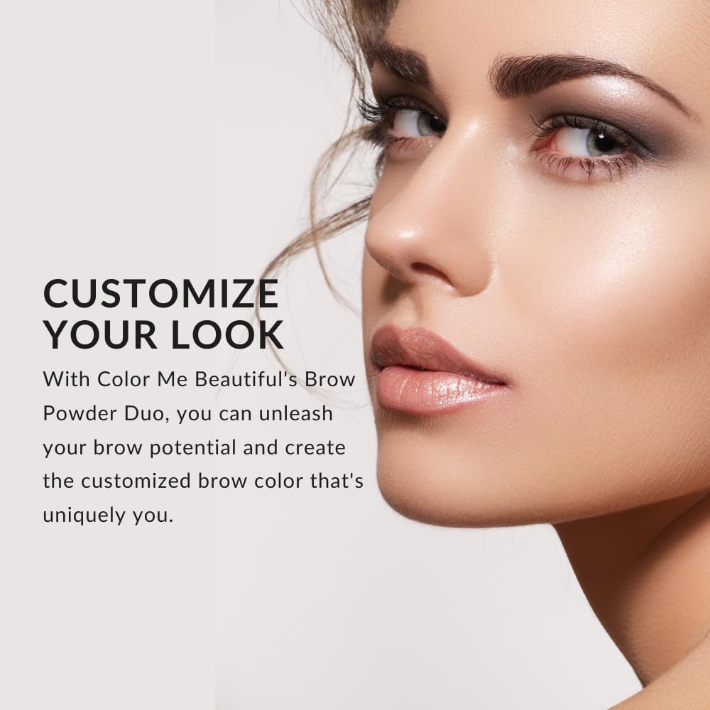 Depth and blend achieved with Color Me Beautiful Brow Powder Duo Gingersnap