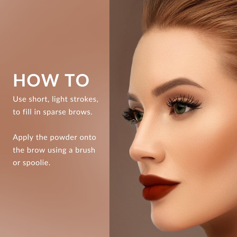 Fuller brows with Color Me Beautiful Brow Powder Duo Gingersnap