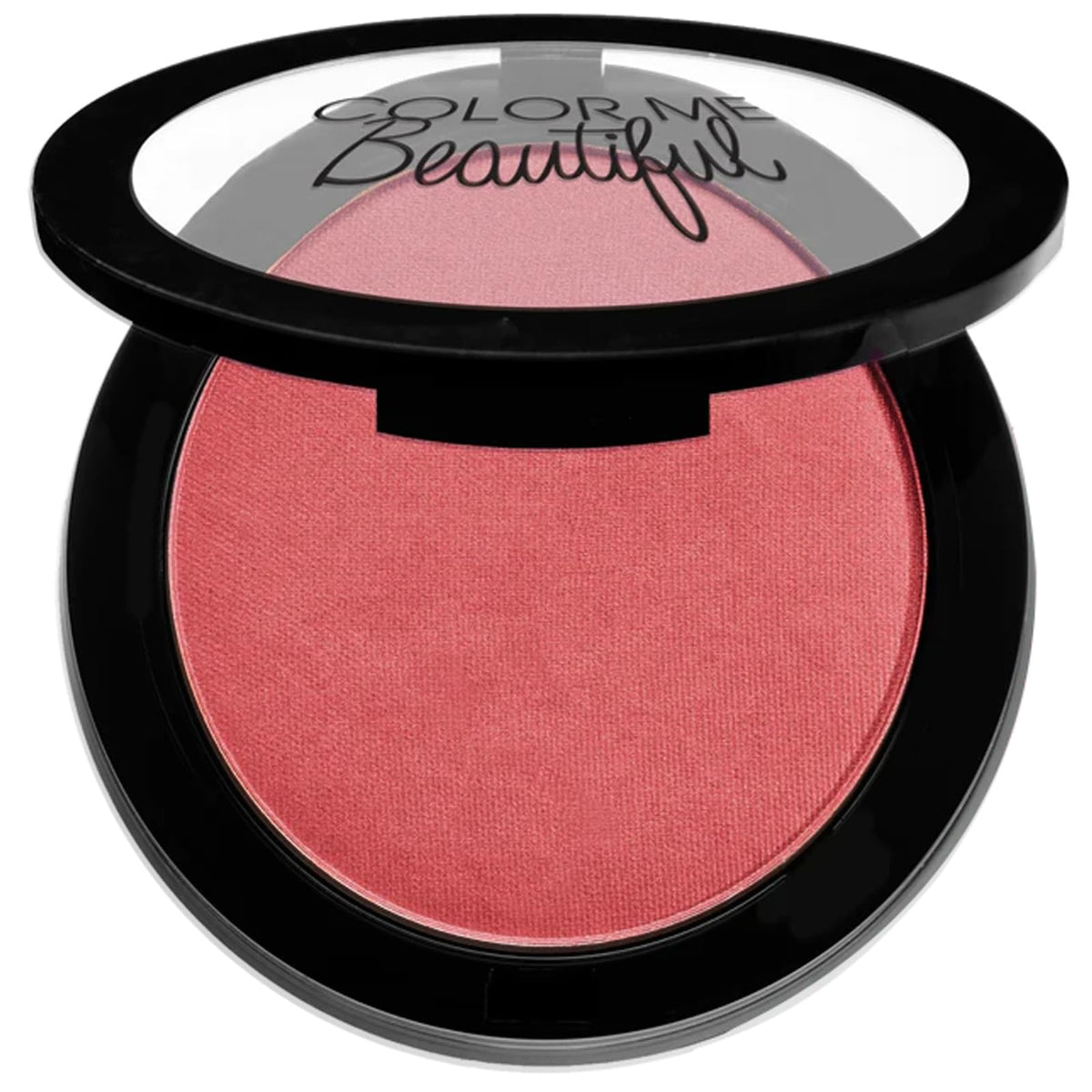 Color Pro Blush by Color Me Beautiful compact close-up shows sleek design and shade option