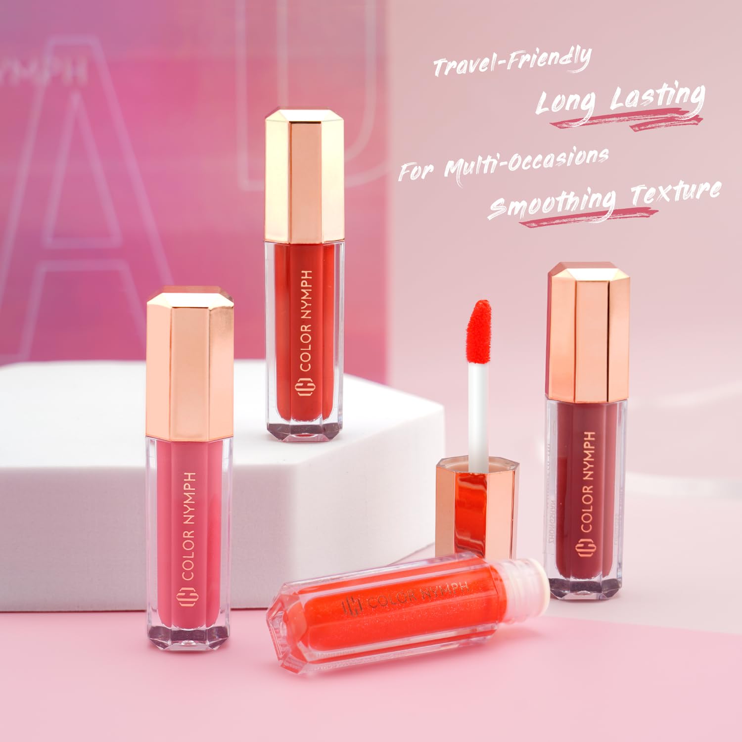 Color Nymph lip gloss set gift box highlights 16 shades for gifting