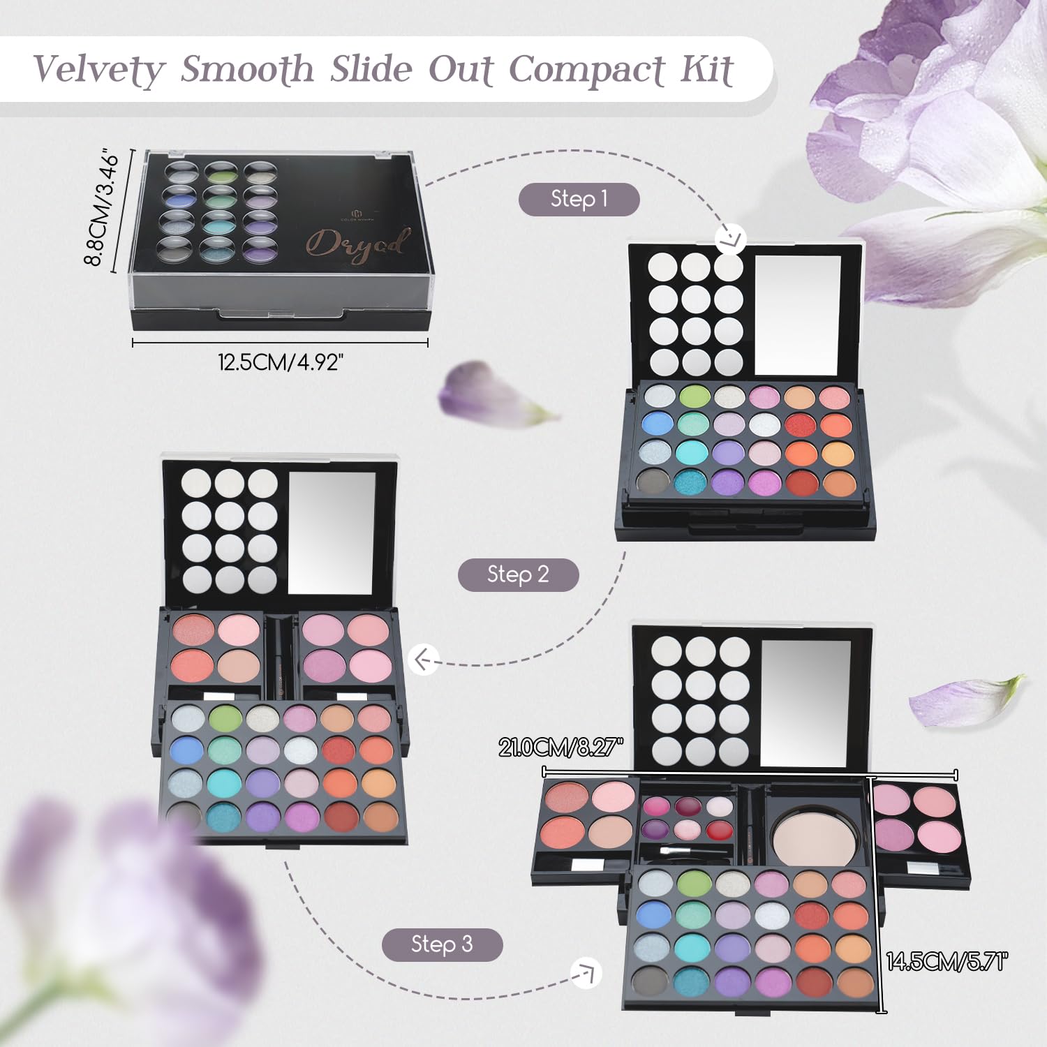 Color Nymph 24-color eyeshadow palette for versatile day-to-night looks