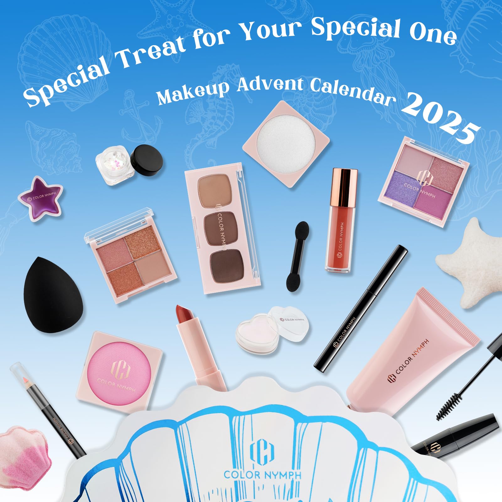 Color Nymph Advent Calendar 2025 interior items preview for daily reveals