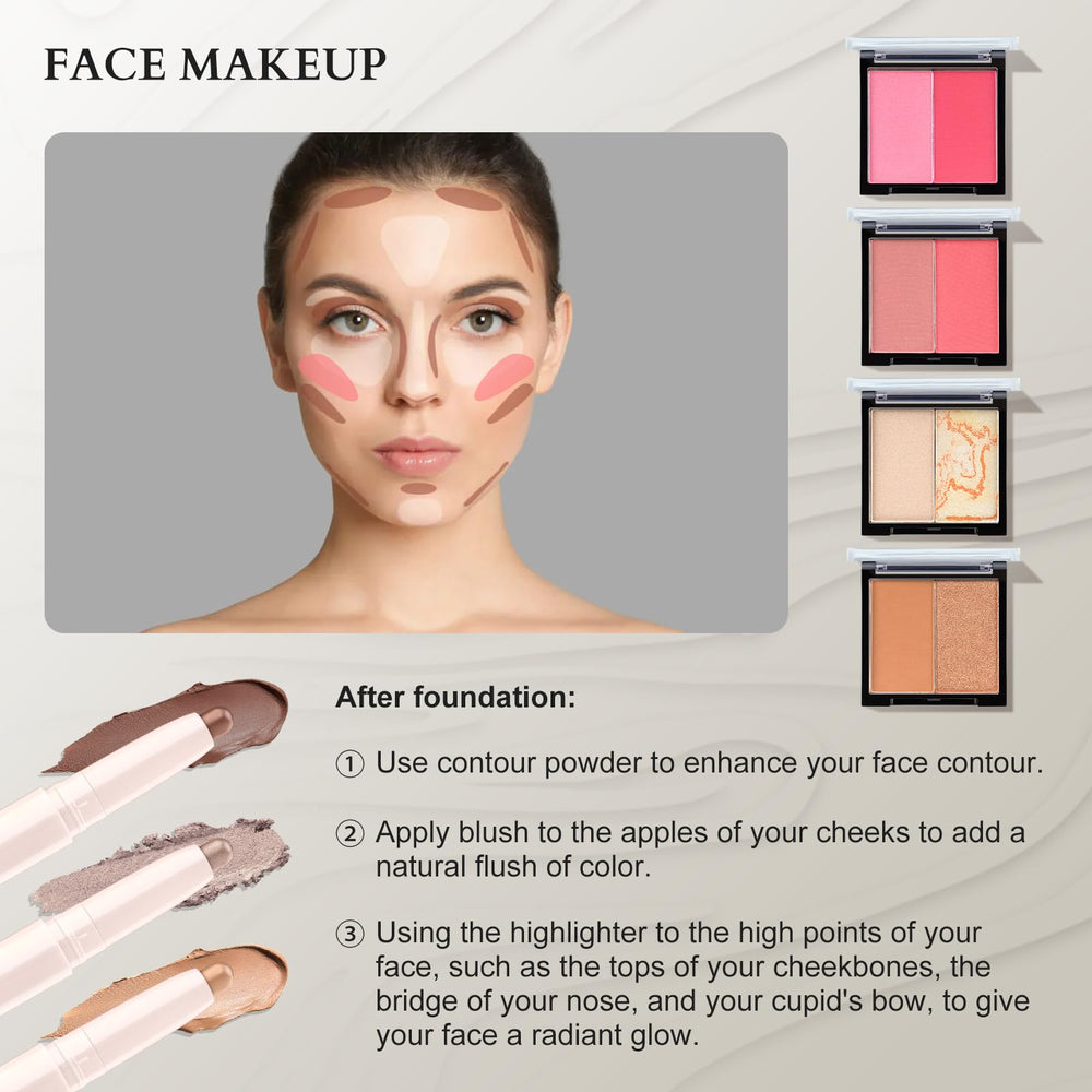 Color Nymph blush pan in soft pink for natural color.