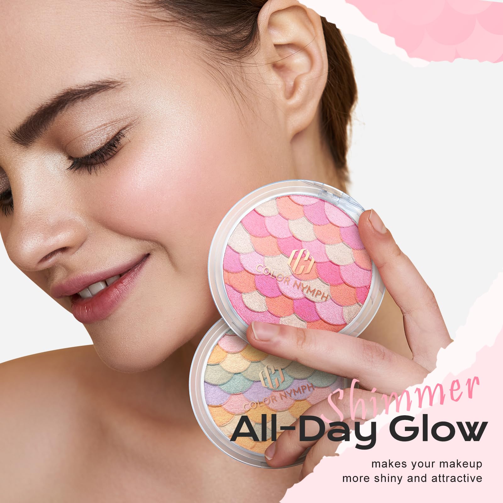 Color Nymph blush in soft pink blends effortlessly for natural color
