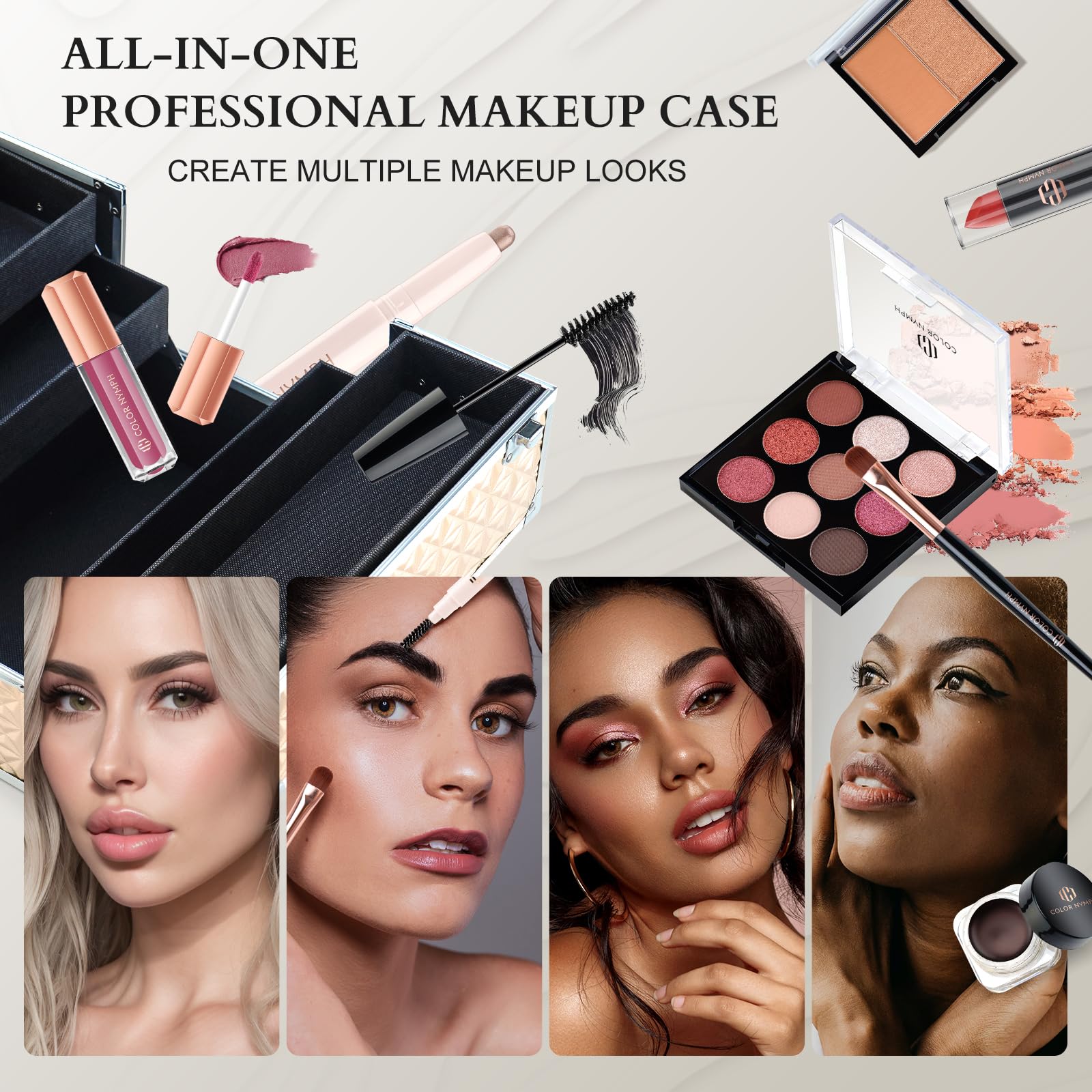 Color Nymph professional brush set for precise makeup application.