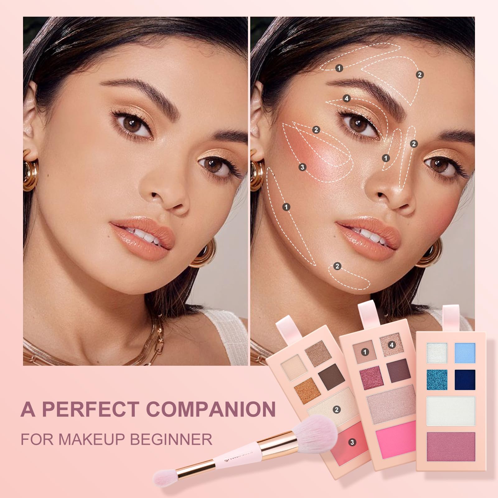 Color Nymph detachable inner tray keeps cosmetics organized