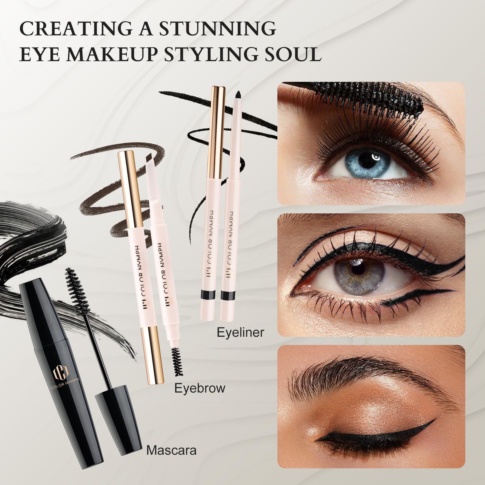 Color Nymph eyeshadow colors available for playful day-to-night eye looks.