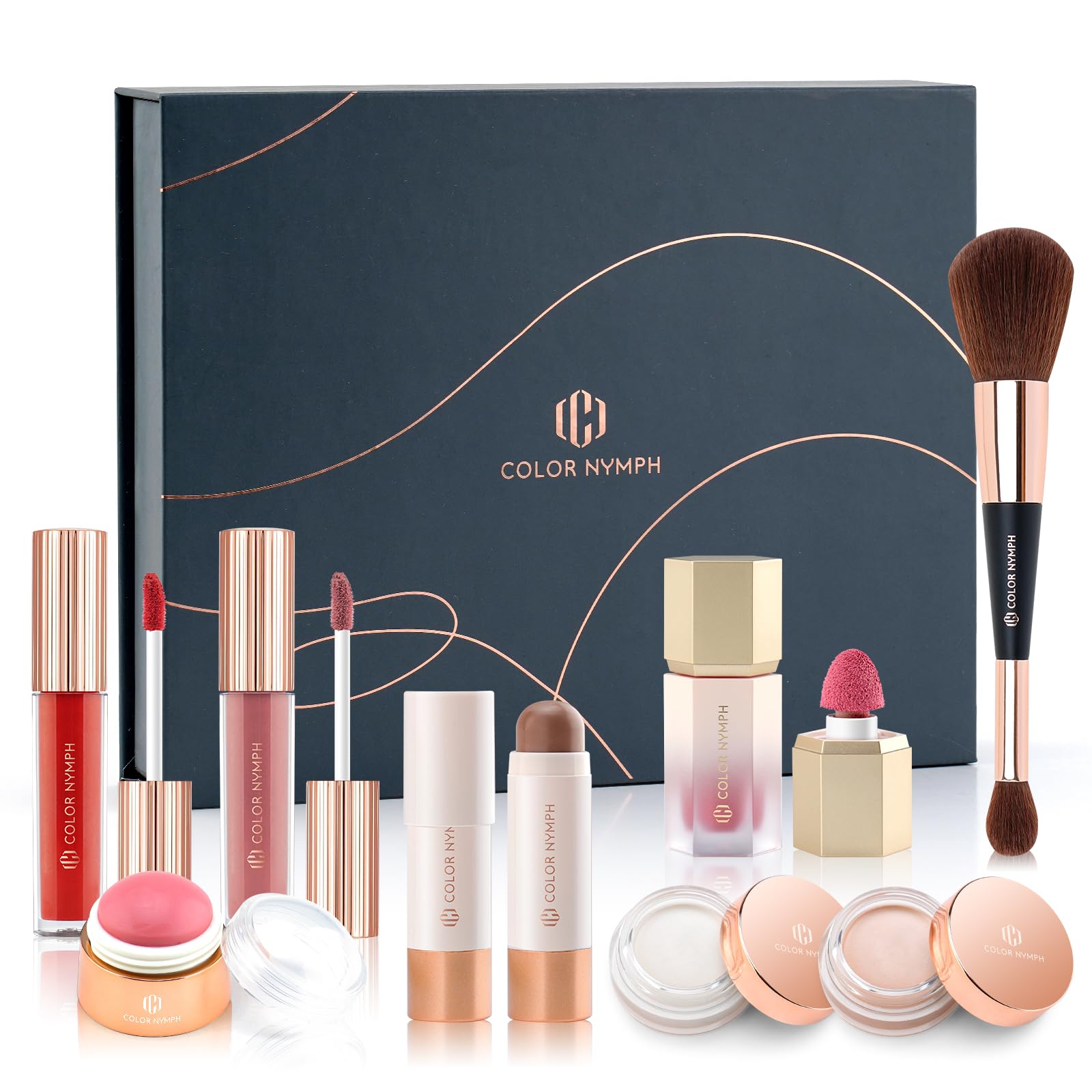 Color Nymph dual-ended brush for quick, precise makeup application.