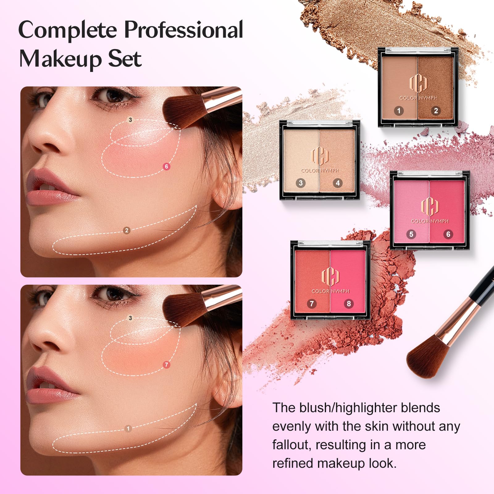 Color Nymph four-color lip oil set, adds shine and moisture for lips