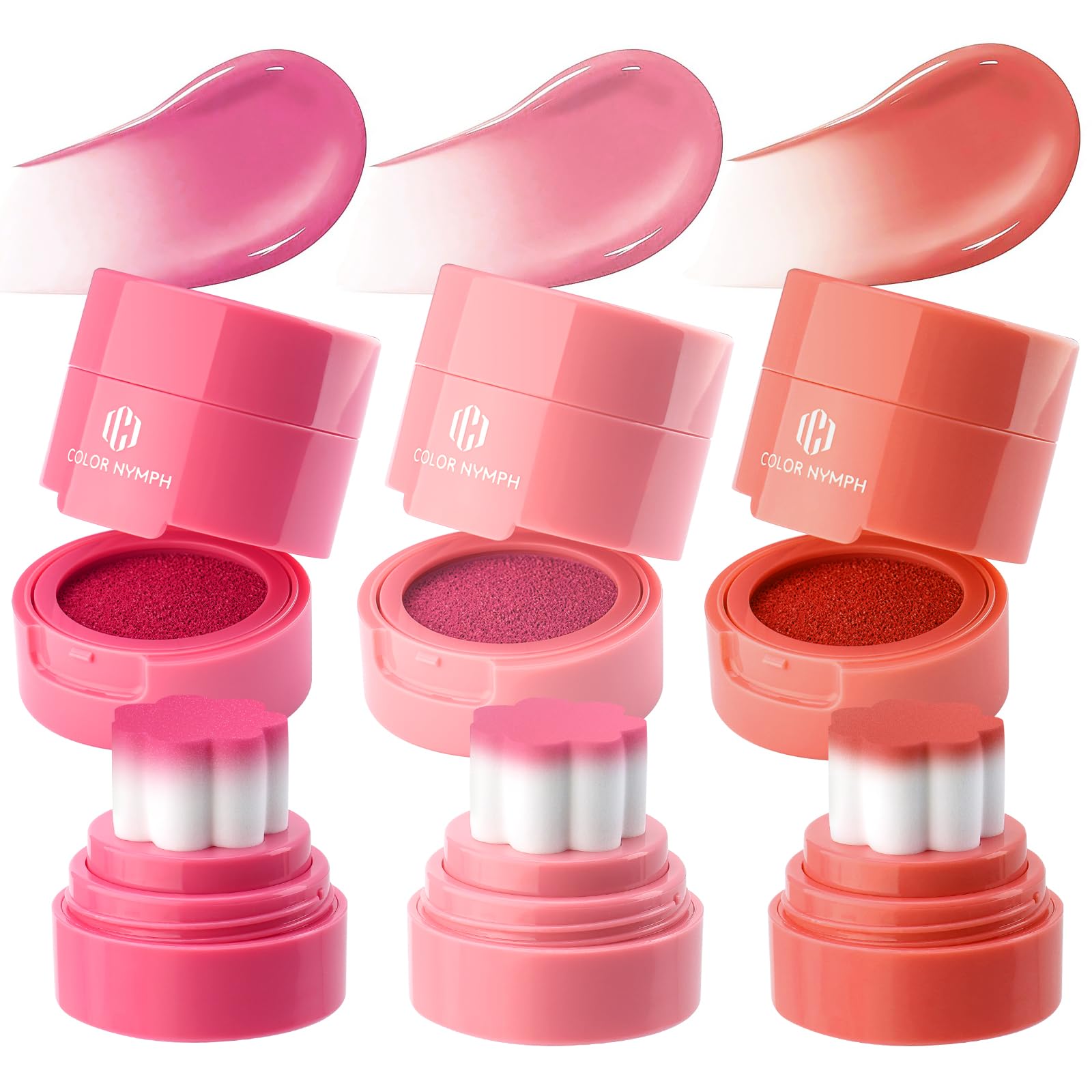 Color Nymph Liquid Blush Trio packaging view highlighting compact, travel-friendly design