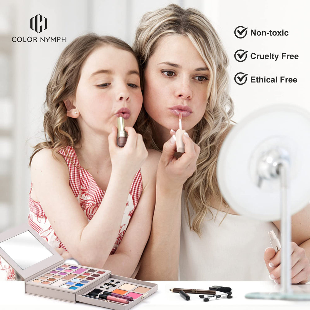 Color Nymph 2-setting powders help keep makeup in place longer.