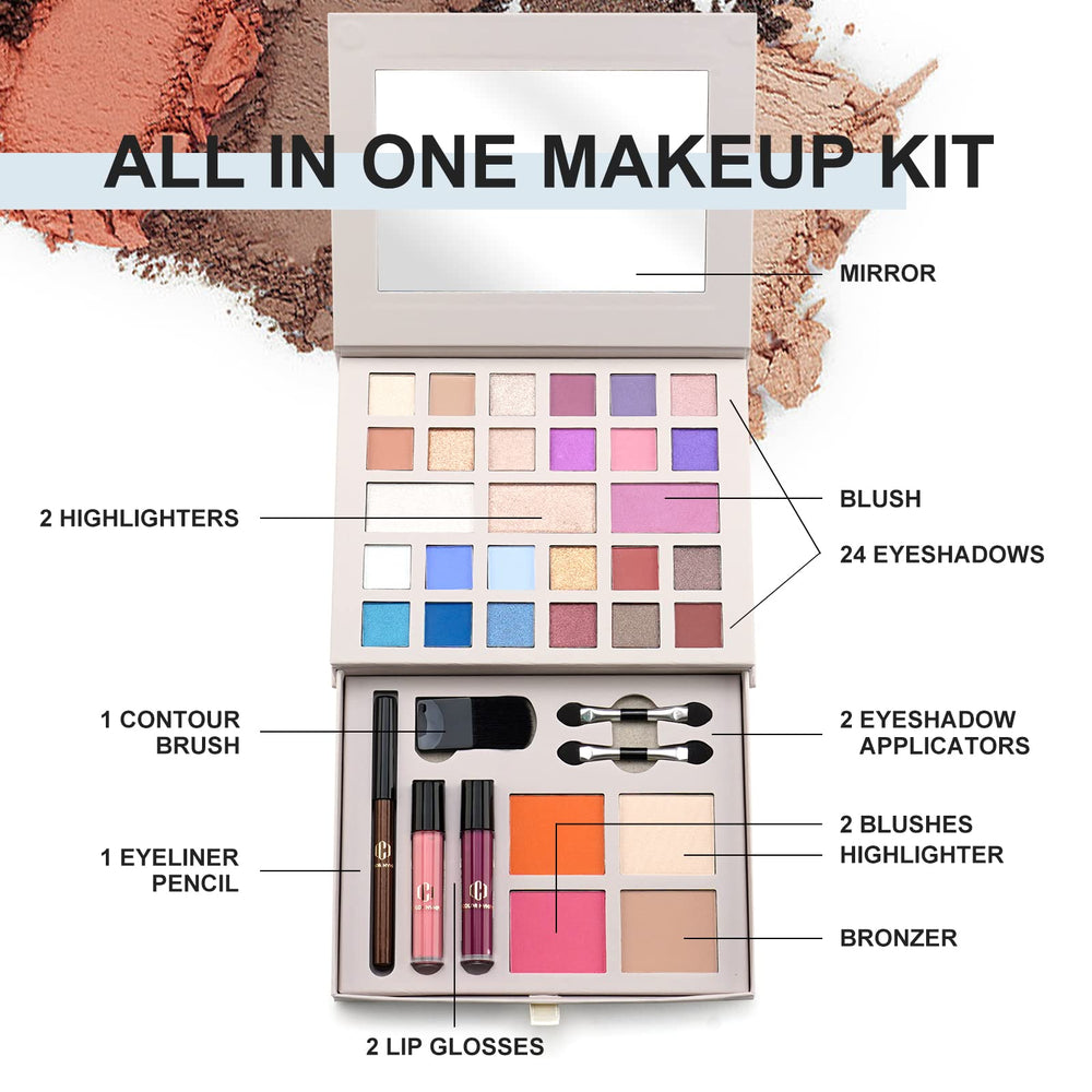 Color Nymph 3-blush palette provides rosy warmth and blendable color.