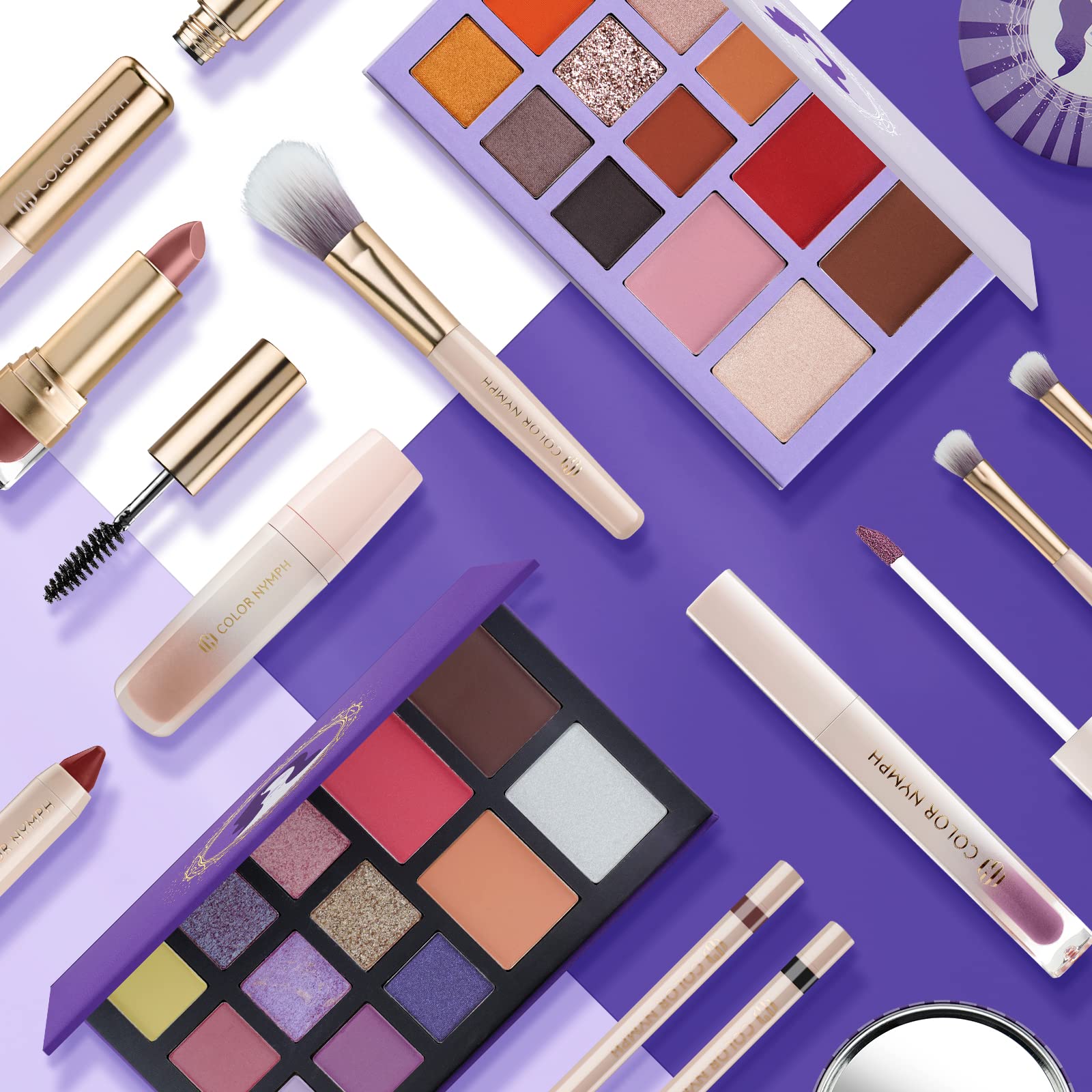 Color Nymph mascara and brush set for easy, defined lashes.