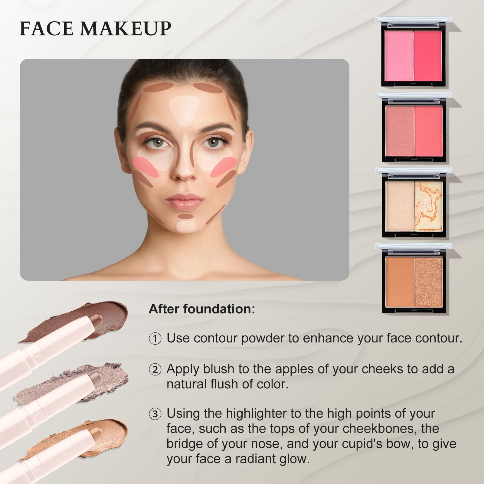 Color Nymph mascara and eyeliner for defined eyes.