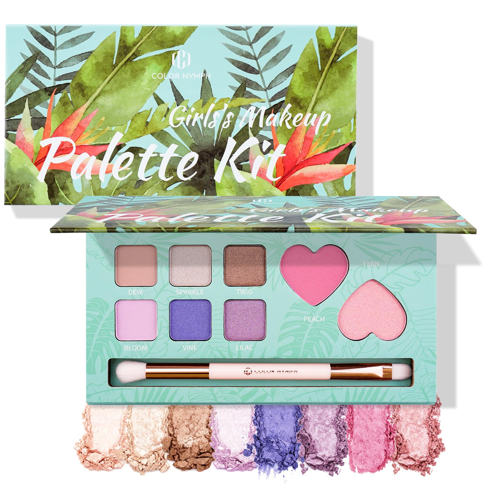 Color Nymph palette closed case, compact and travel-friendly for teens.