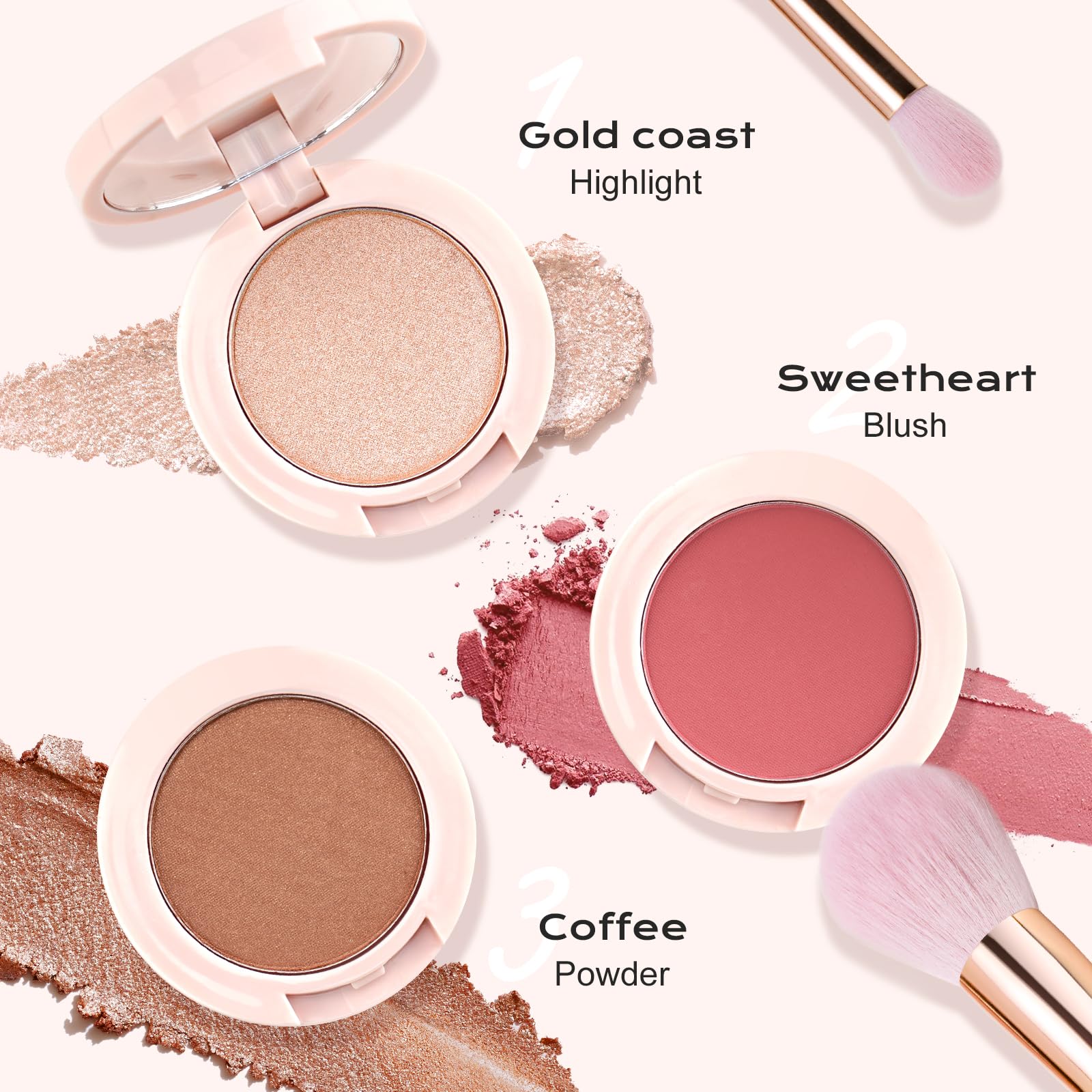 Color Nymph palette contour section demonstrating sculpting shade for defined cheekbones.
