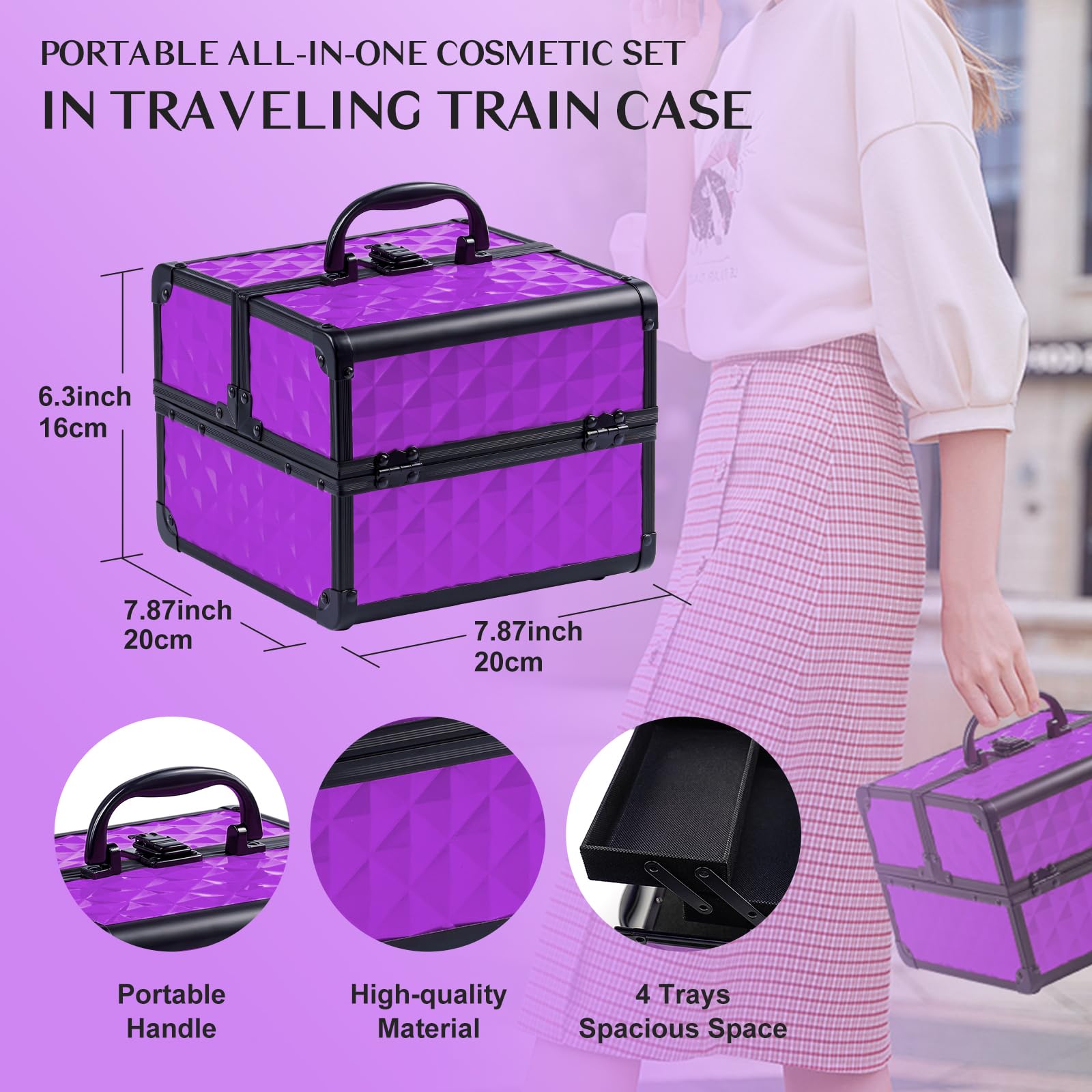 Color Nymph portable train case supports on-the-go touchups
